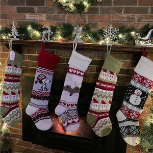 Pottery Barn Kids Fair Isle Knit Stocking Set of Five